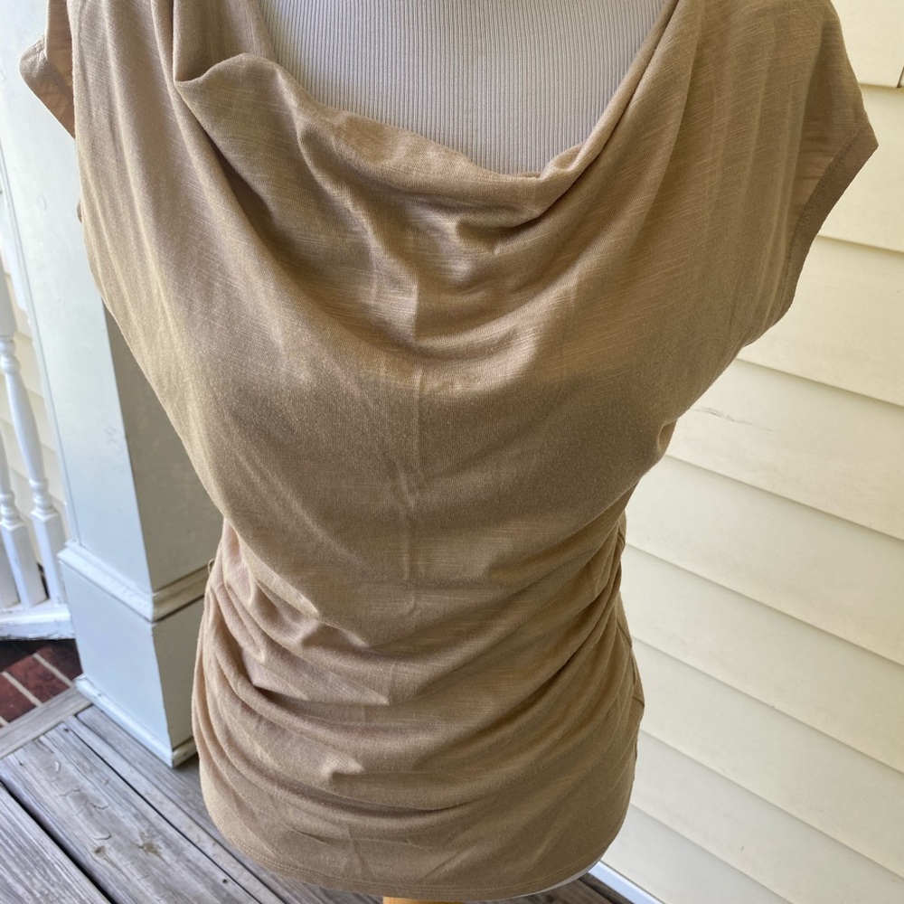 New York & Company Gold Tone Stretch Top